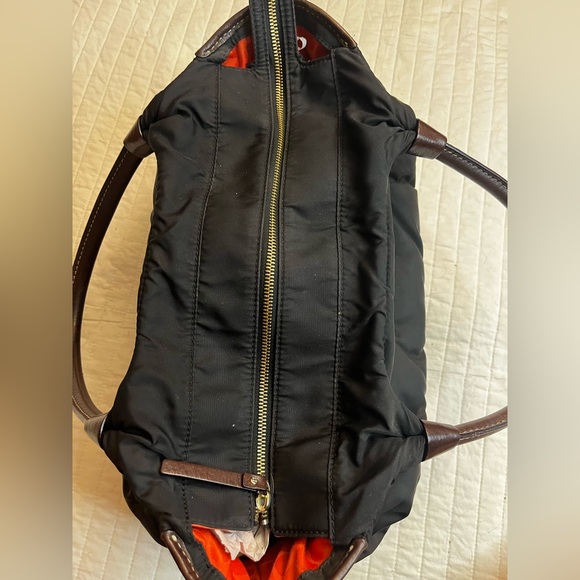 Kate Spade Quilting Stevie Bag Women Black Brown Nylon Corduroy Leather - Picture 7 of 11